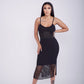 Sleek and Breezy Crochet Knit Midi Dress