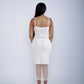 Sleek and Breezy Crochet Knit Midi Dress