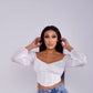 Romantic Puff Sleeve Corset Crop Top
