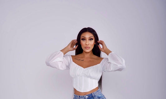 Romantic Puff Sleeve Corset Crop Top